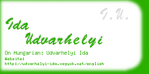 ida udvarhelyi business card